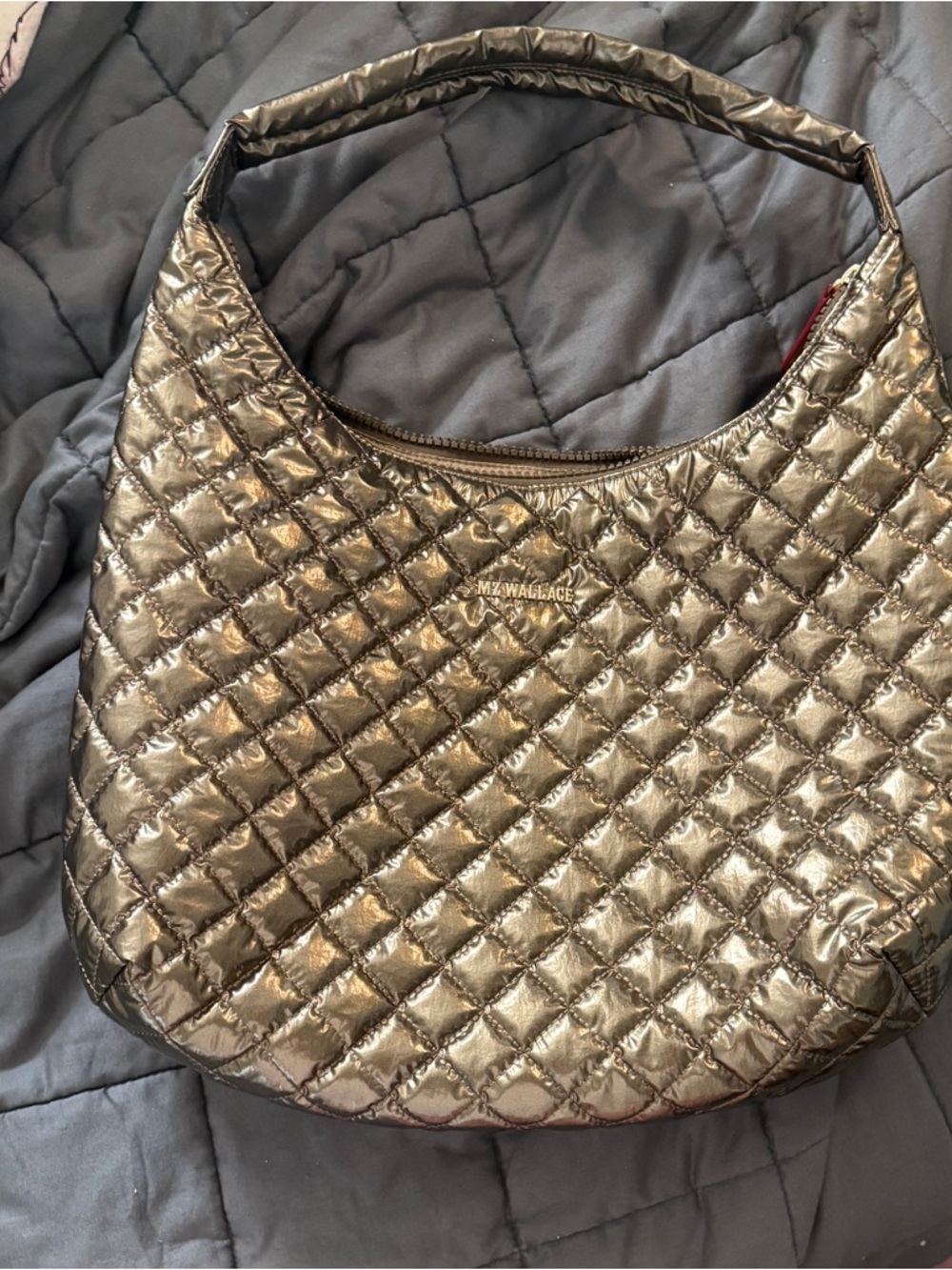 MZ Wallace Quilted Metallic Shoulder Bag